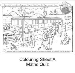 Colouring Sheet A Maths Quiz