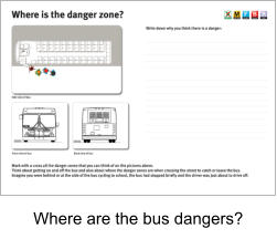 Where are the bus dangers?